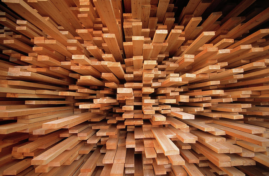 Milled Wood Planks In A Stack, Europe Photograph by Flip De Nooyer