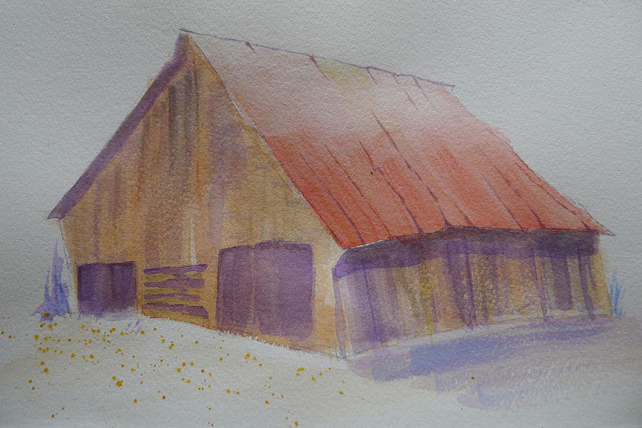 Millers Barn - a sketch Painting by Joel Deutsch