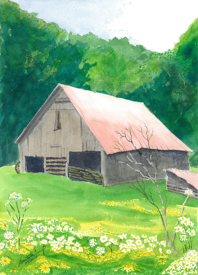 Millers Barn Painting by Joel Deutsch