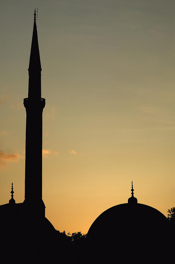 Minaret And Dome Of The Blue Mosque At Photograph by Axiom Photographic