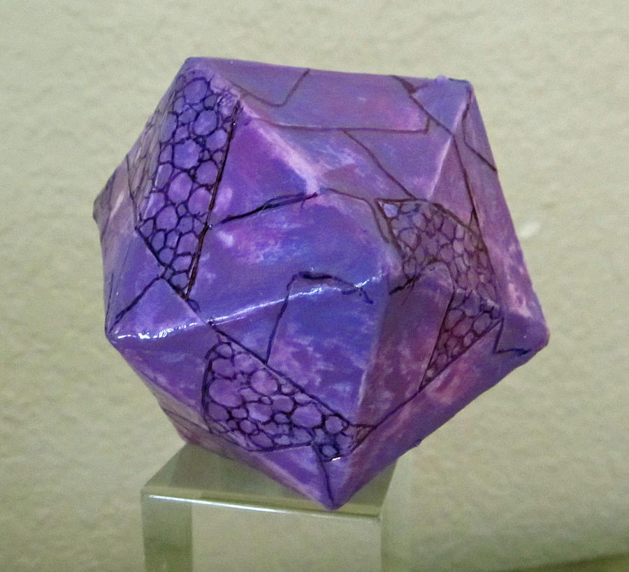 Mini Purple Idedohedron Sculpture by Dedo Cristina