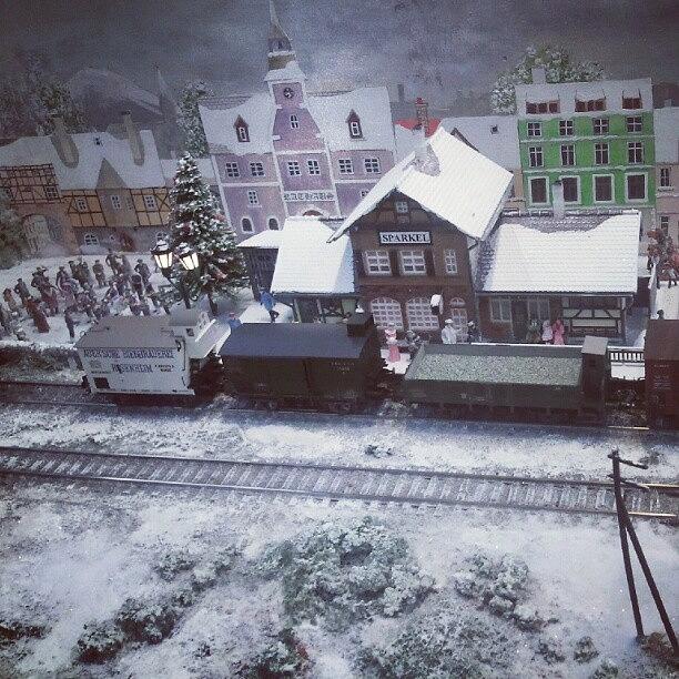 Miniature Town With Snow Photograph by Sydney S