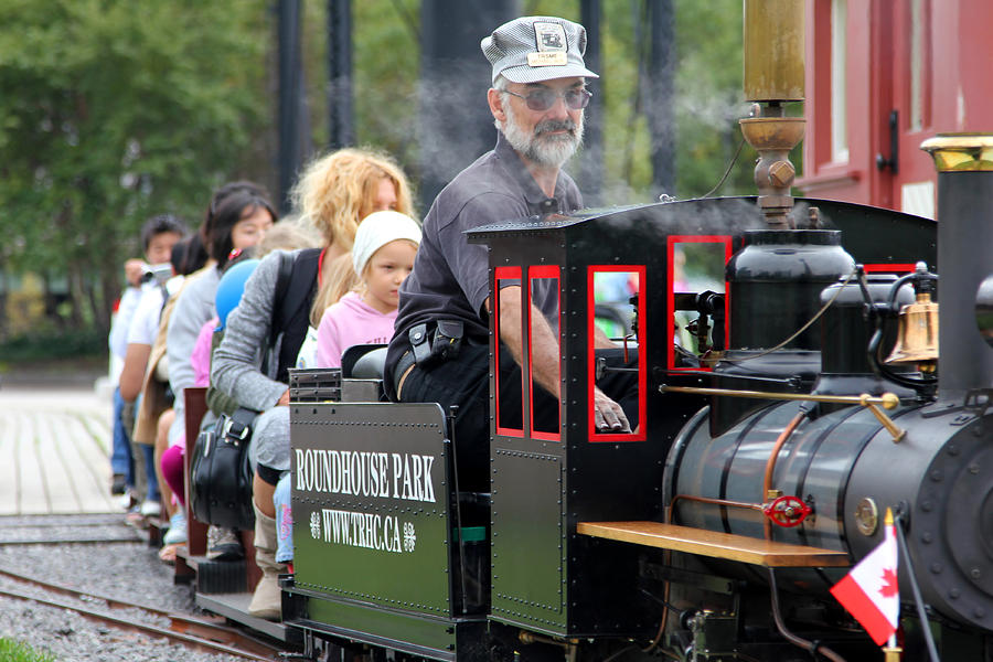 Miniature Train Engineer Photograph by Andrew Fare
