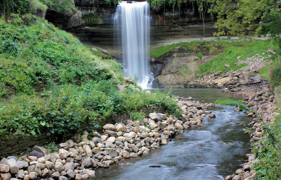 Minnehaha Falls and Creek Photograph by Kristin Elmquist