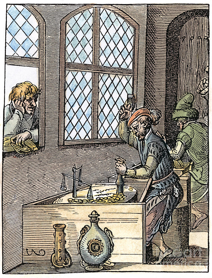 MINTING COINS, 16th CENTURY Photograph by Granger