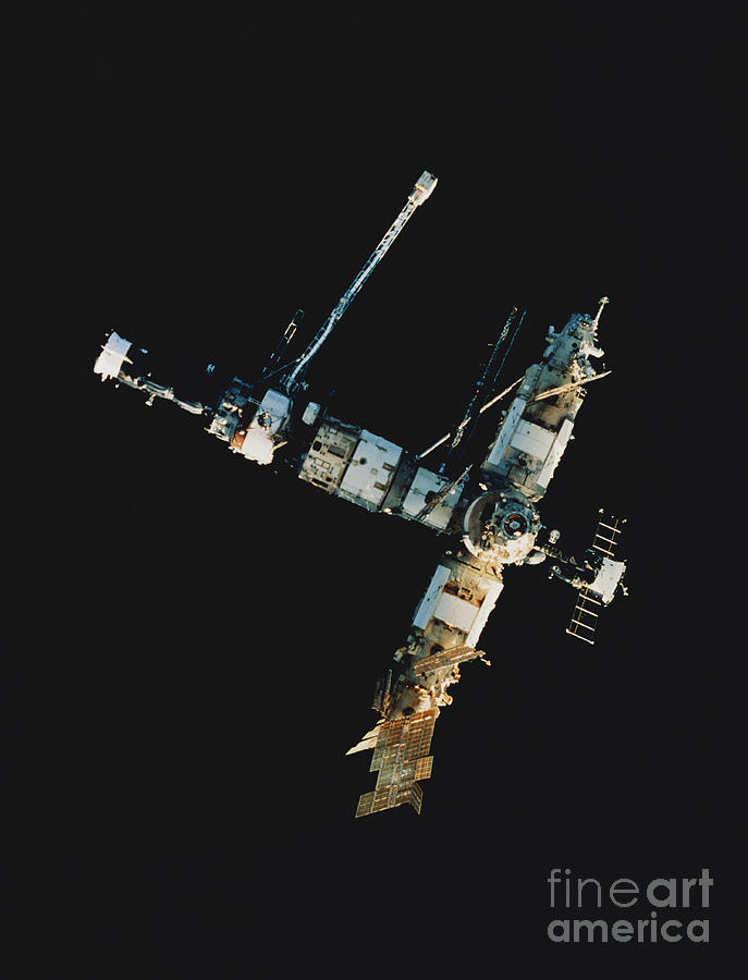 Space Photograph - Mir Space Station by Science Source