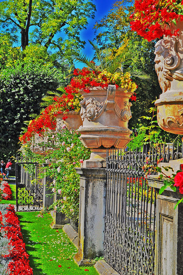 Mirabell Gardens in Salzburg HDR Photograph by Mary Machare