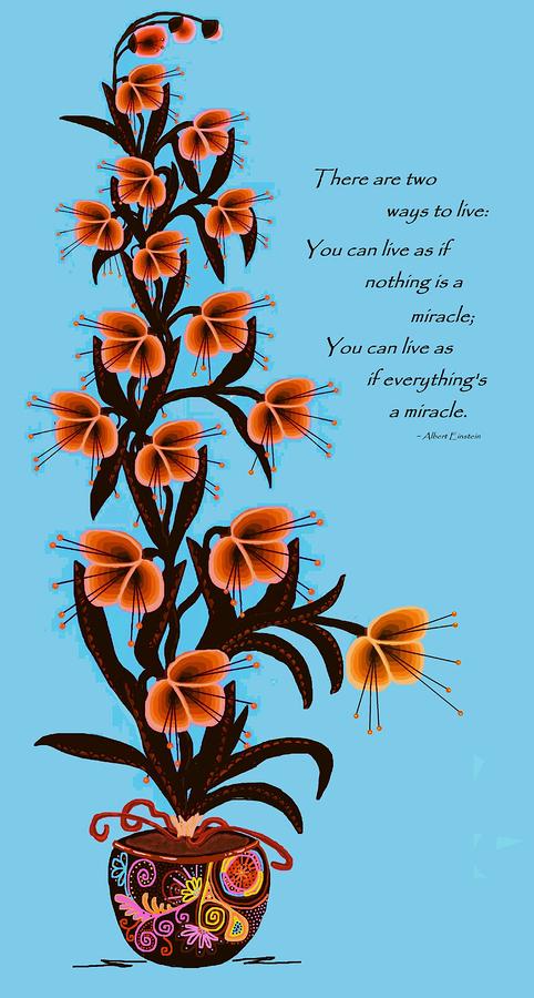 Flower Digital Art - Miracles by Jenny Elaine