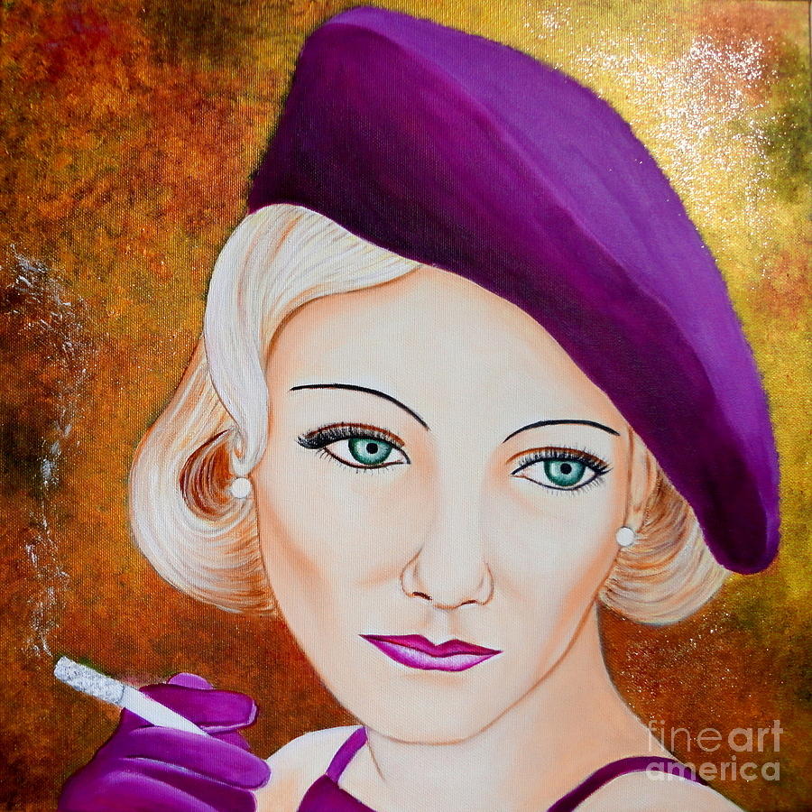 Mirada De Glamour-3 Painting by Carmen Junyent - Fine Art America