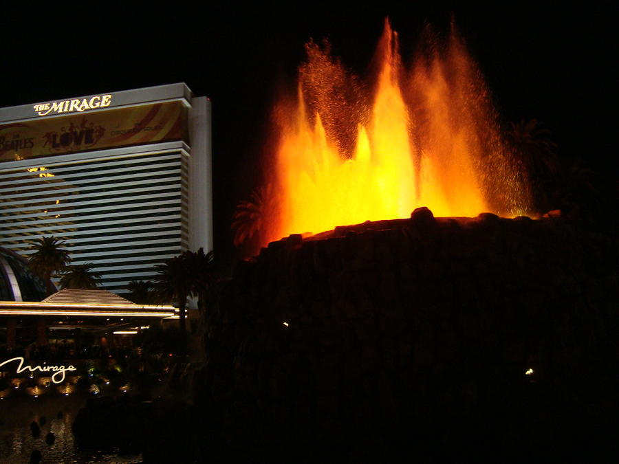 Las Vegas Photograph - Mirage Volcano by Dominic Olivares
