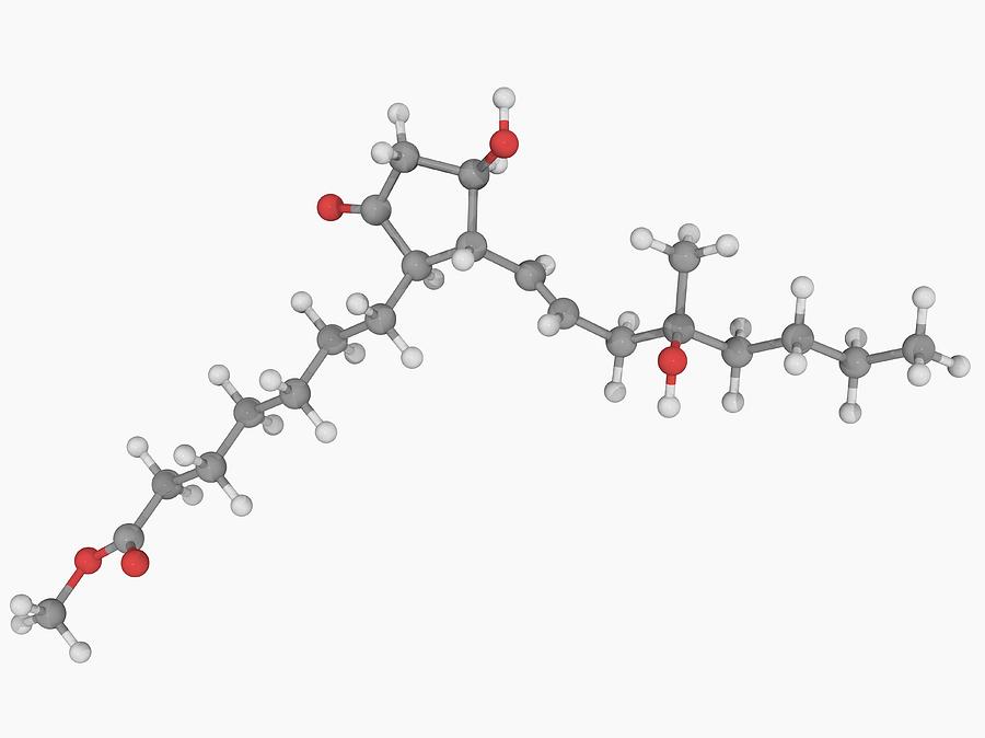 Misoprostol Drug Molecule Digital Art by Laguna Design