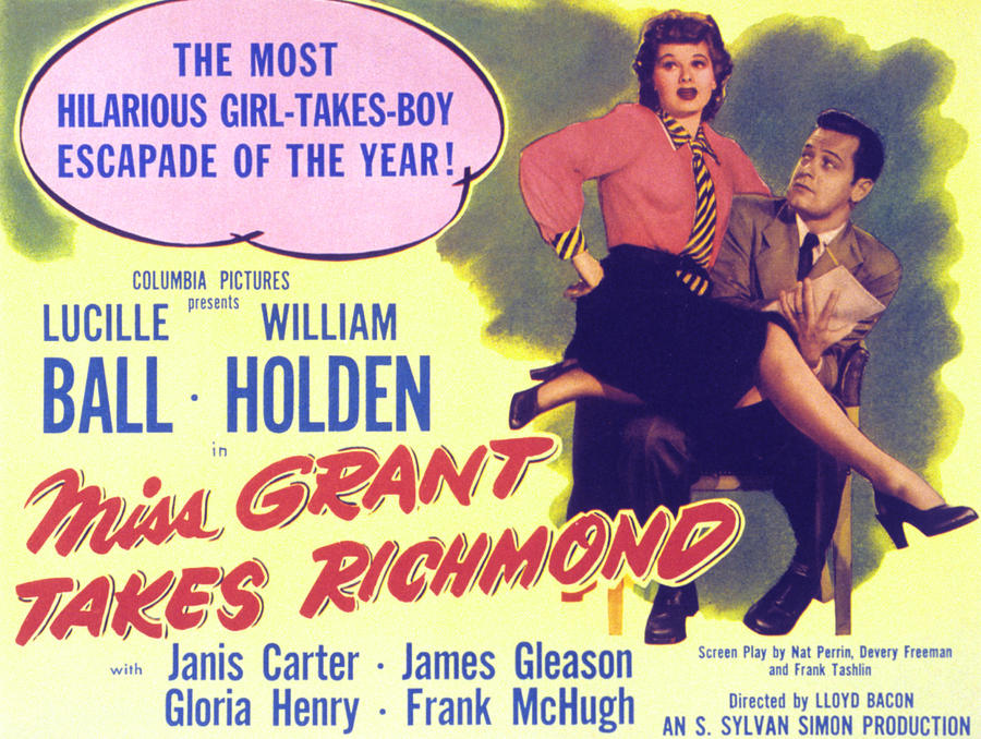 Movie Photograph - Miss Grant Takes Richmond, Lucille by Everett