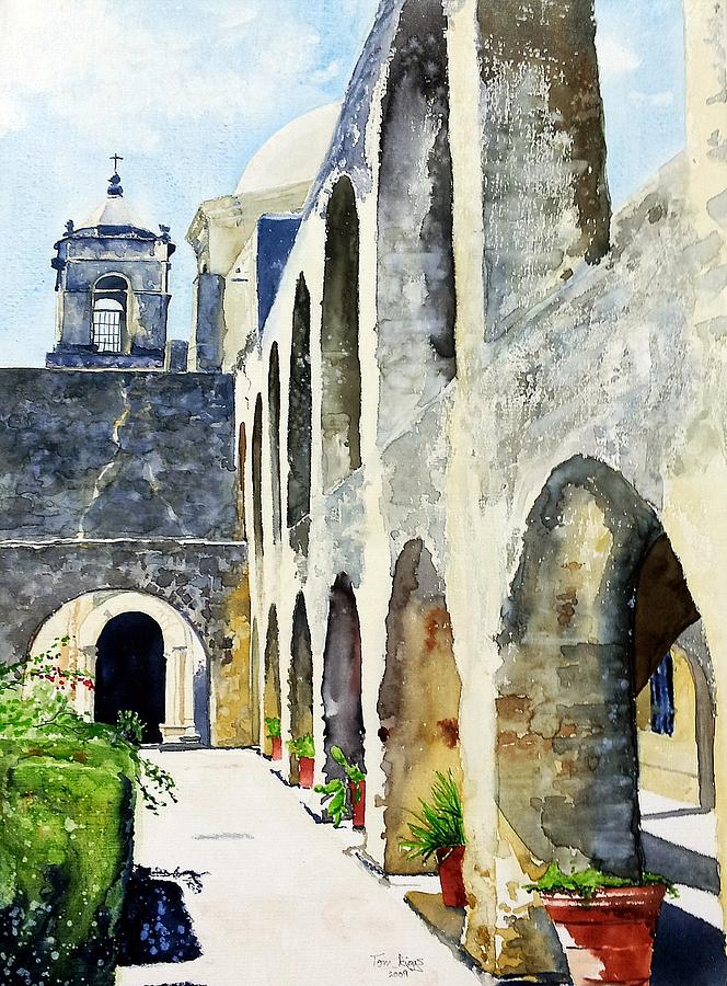 Mission San Jose Painting by Tom Riggs