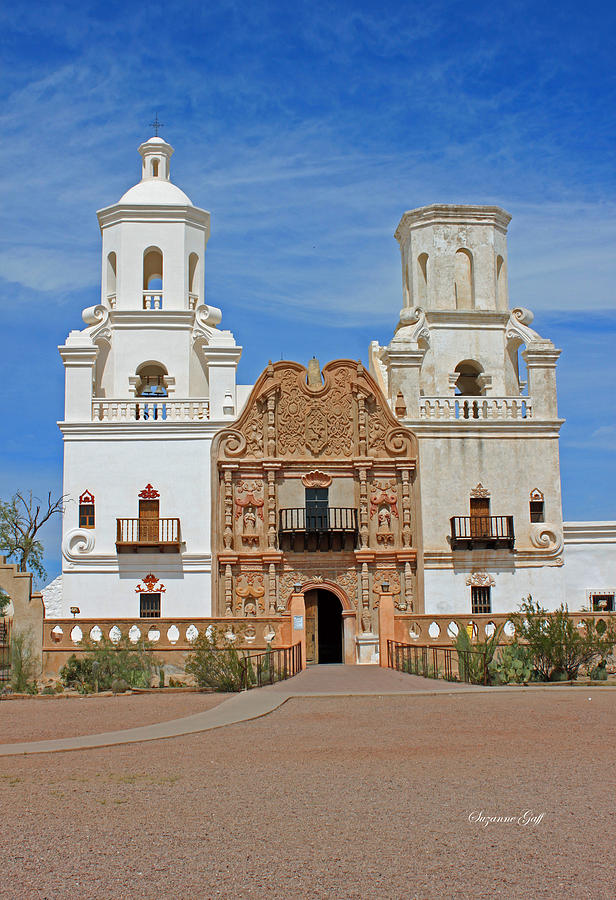 Mission San Xavier del Bac - vertical Photograph by Suzanne Gaff