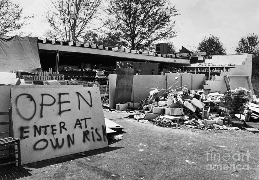 Sign Photograph - Mississippi: Hurricane, 1969 by Granger