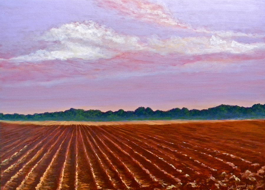 Mississippi Land and Sky Painting by Jeanette Jarmon