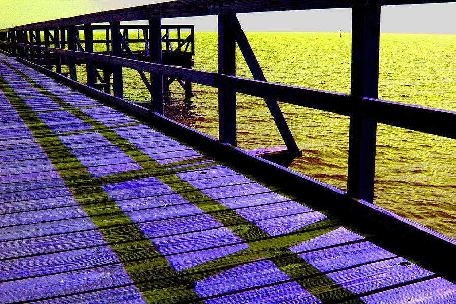 Pier Photograph - Mississippi  Pier - Ver.  3 by William Meemken
