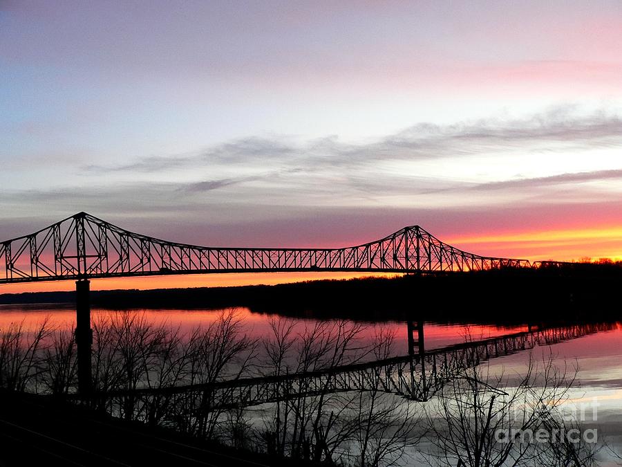 Mississippi River crossing Photograph by David Bearden