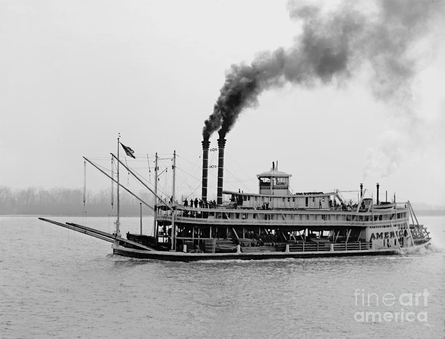 Mississippi Riverboat America 1905 Photograph by Padre Art