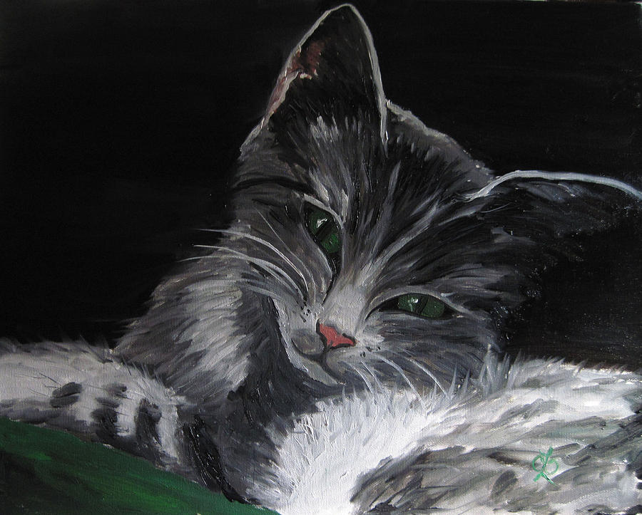 Kitty Painting - Missy by Claudia Croneberger Kitty Painting - Missy by Claudia Croneberger