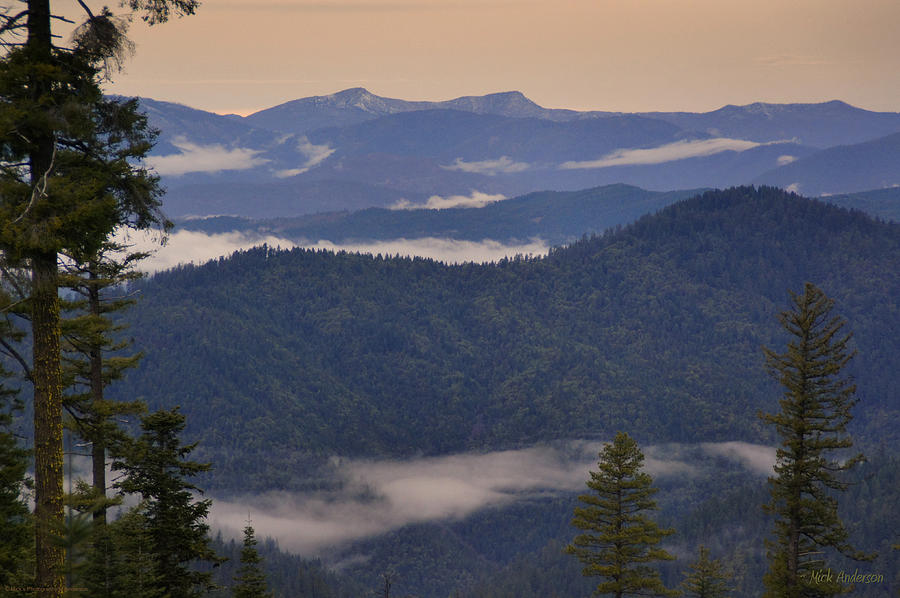Mists in the Siskiyou Mountains Photograph by Mick Anderson