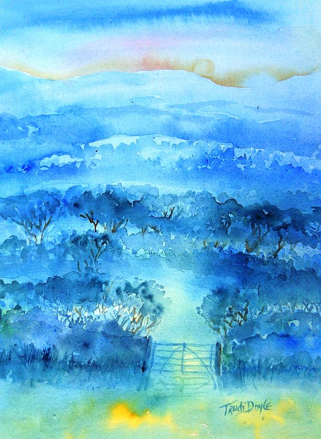 Misty Morning  Ireland  Painting by Trudi Doyle