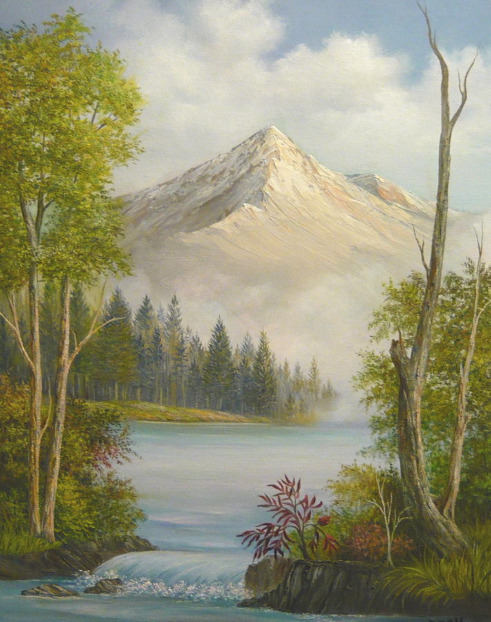 Misty Mountain Spendor Painting by Vivian Eagleson - Fine Art America