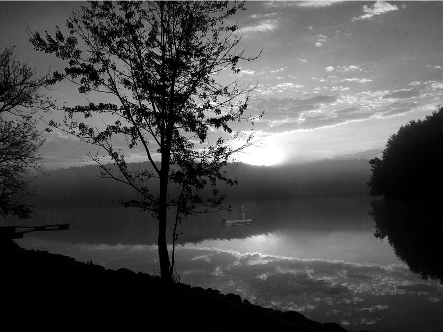 Misty Reflections BW Photograph by David Dehner