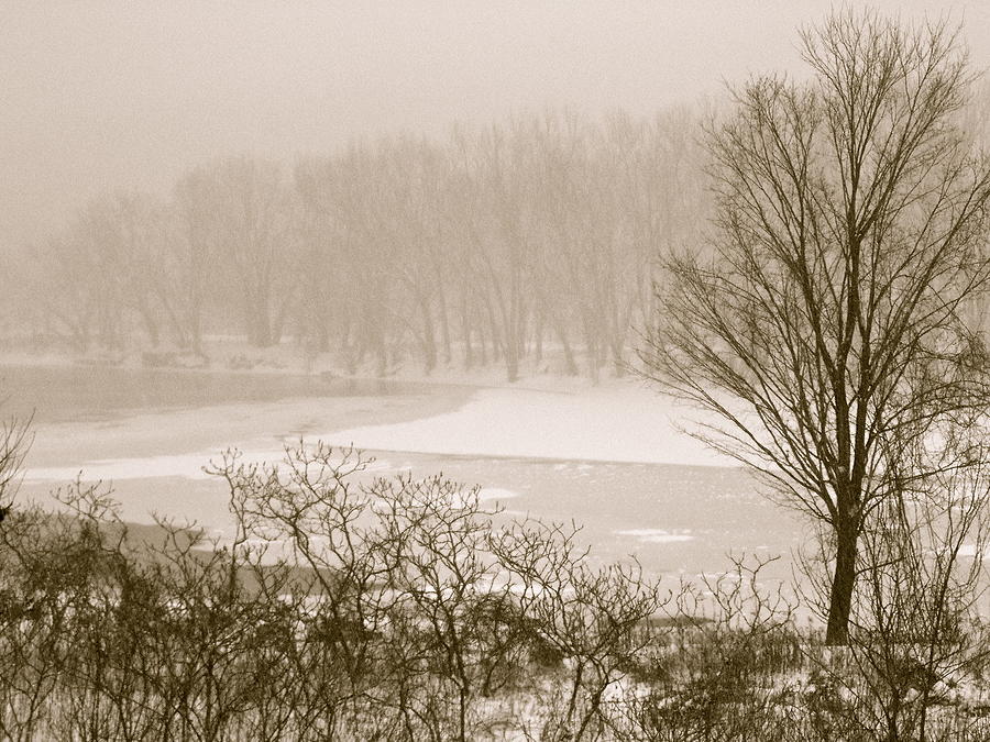 Misty River Winter Scene 4 Photograph by George Ramos