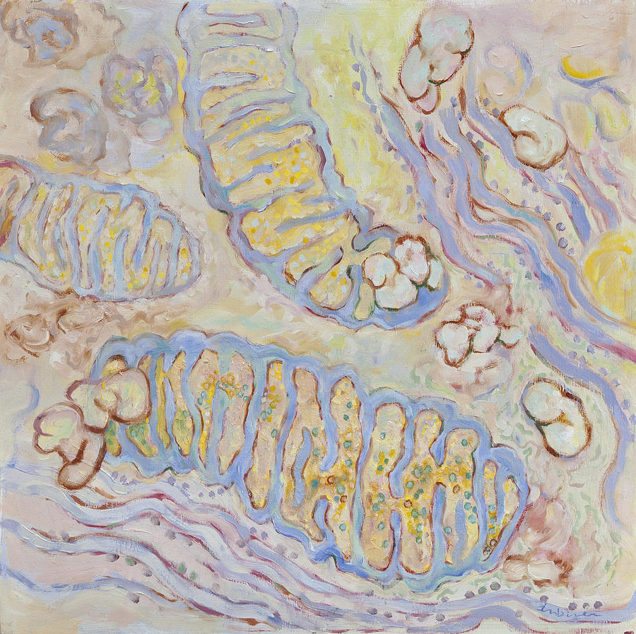Mitochondria Painting by Shoshanah Dubiner
