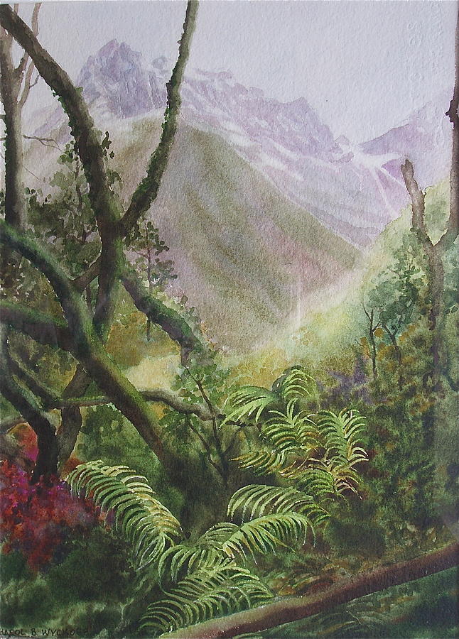 Mitre Peak Painting by Karol Wyckoff