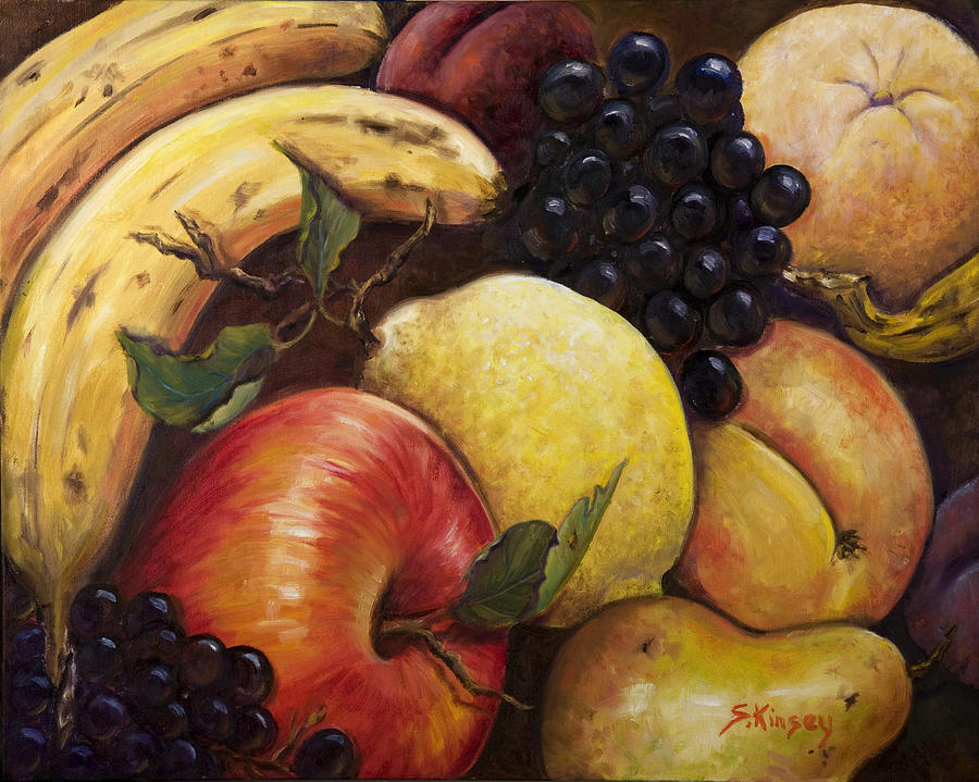 Mixed Fruit Painting by Sheila Kinsey