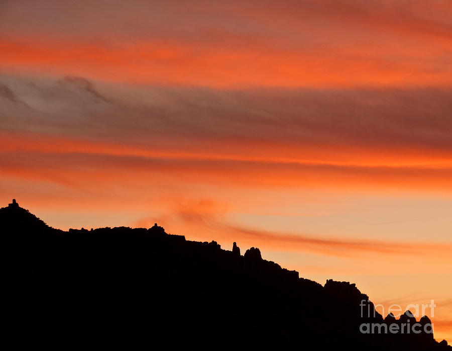 Sunset Photograph - Moab Rim Sunset by Bob and Nancy Kendrick