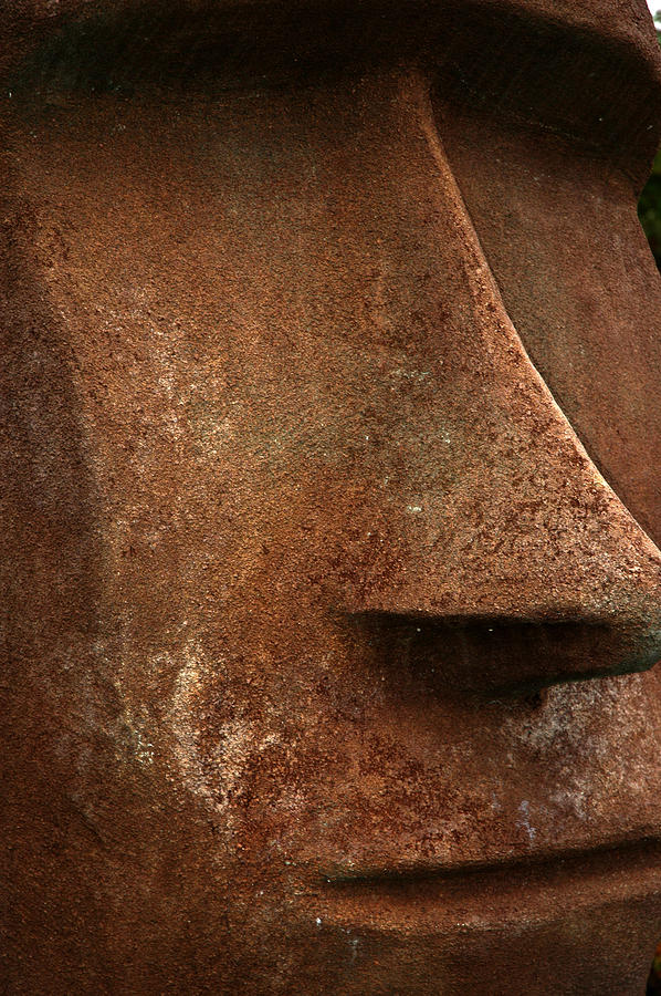 City Photograph - Moai Face by LeeAnn McLaneGoetz McLaneGoetzStudioLLCcom