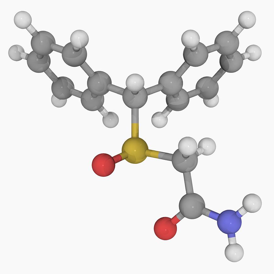 Modafinil Drug Molecule Digital Art by Laguna Design