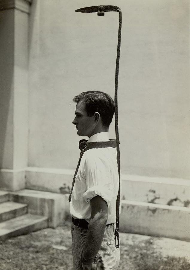 Tool Photograph - Model Wears A Slave Bell Rack, A Used by Everett
