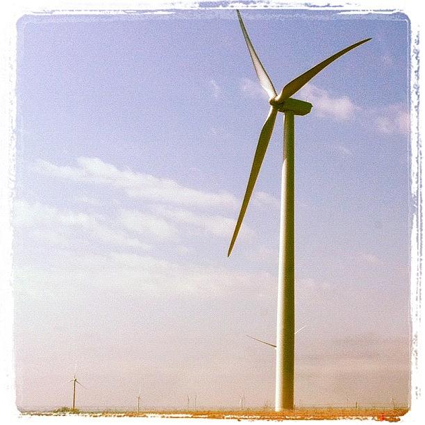 Kansas Photograph - Modern Windmill by Caleb Baker