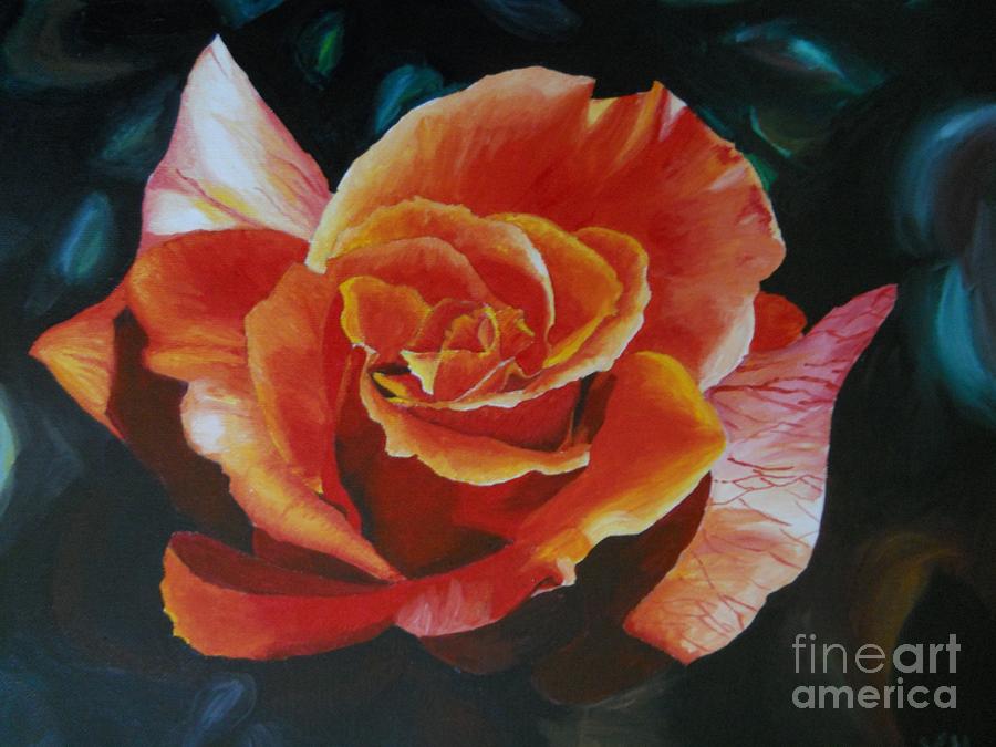 Mojabe Rose Painting by Yenni Harrison