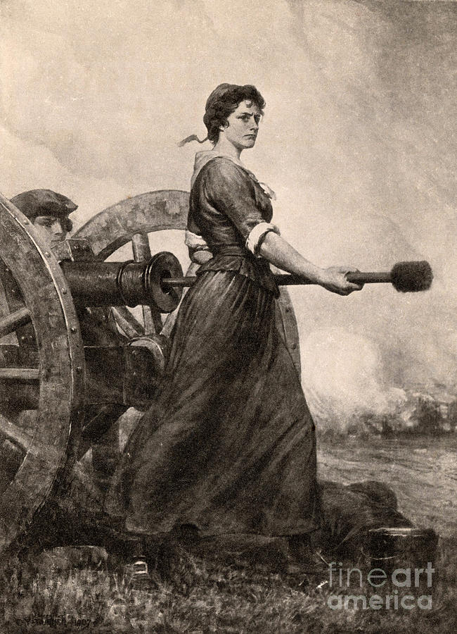 America Photograph - Molly Pitcher At The Battle by Photo Researchers