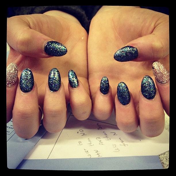 Pointy Photograph - Mollys Nails #sparkly #nice #pointy by Emma Carpenter