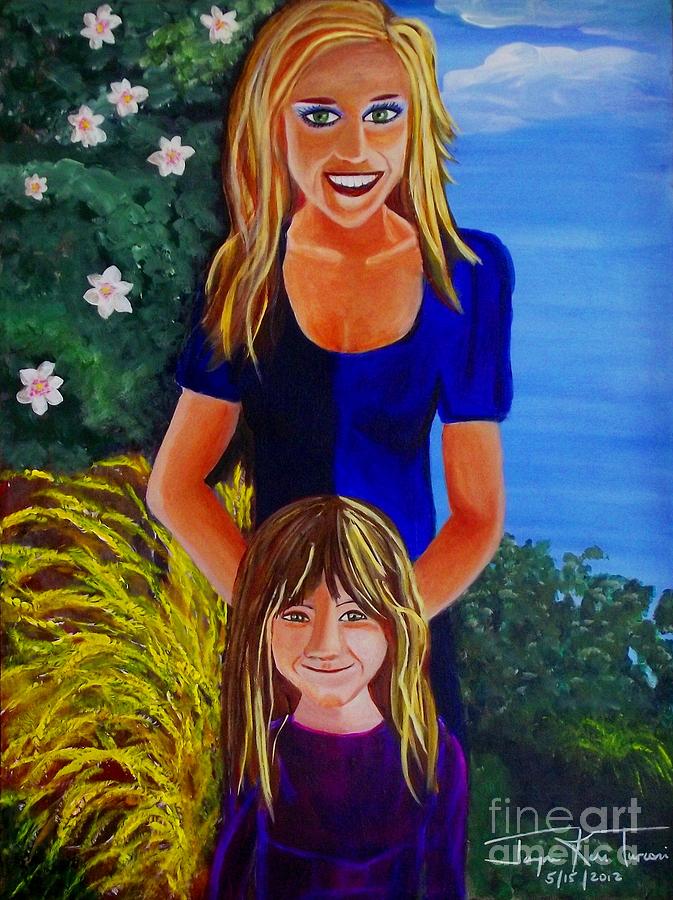 Mom and Daughter Painting by Jayne Kerr 