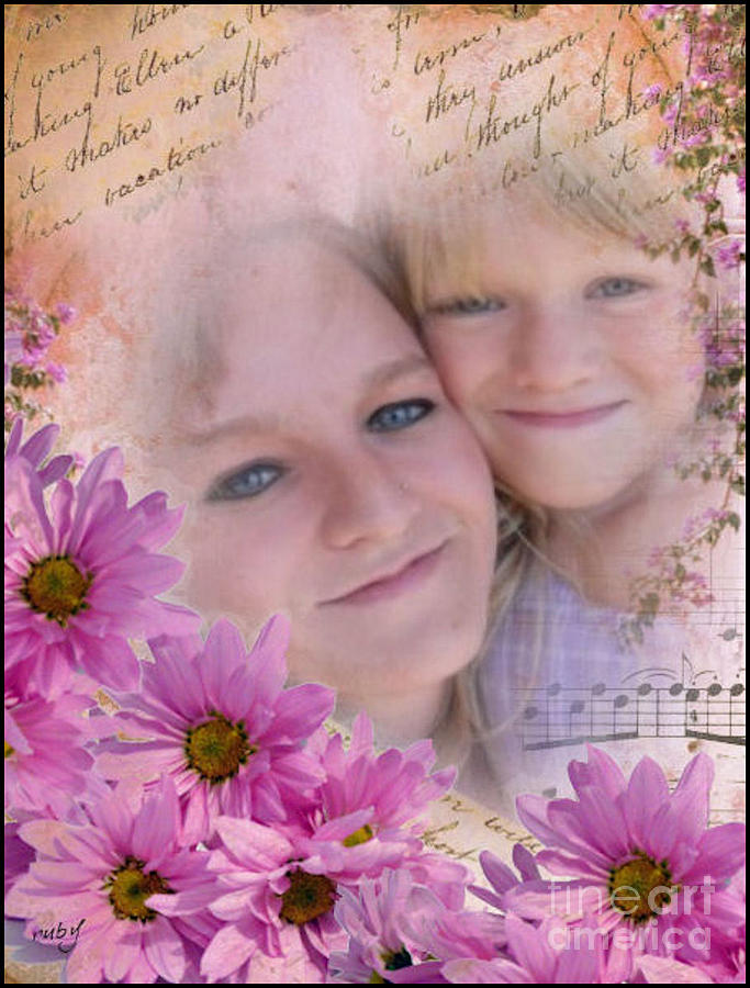 Mom and Daughter Digital Art by Ruby Cross