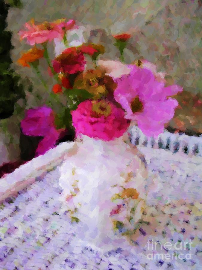 Moms Flowers Digital Art by Denise Dempsey Kane