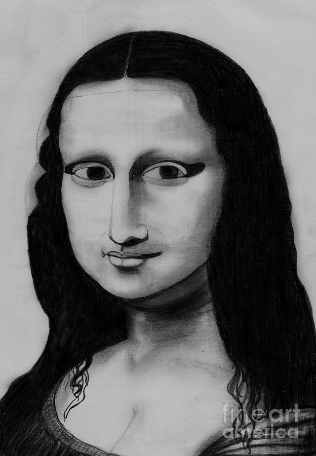 Leonardo Da Vinci Drawing - MonaLisa by Shashi Kumar