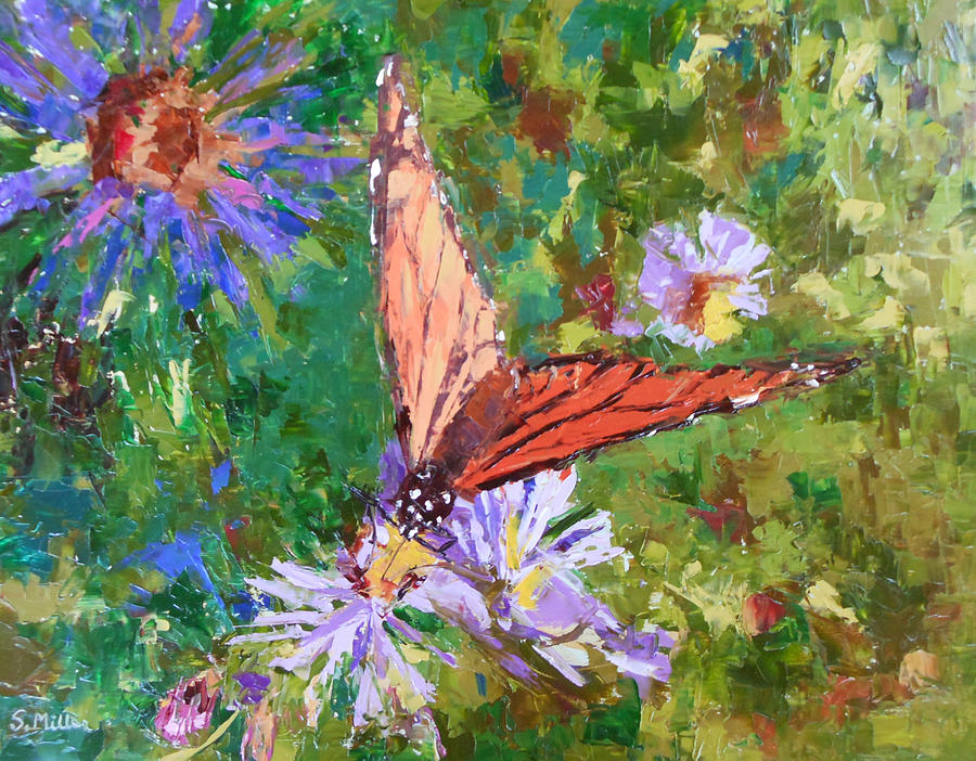 Monarch butterfly Painting by Sylvia Miller
