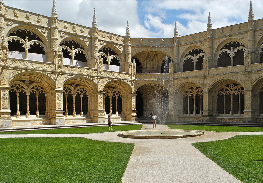 Monastery Courtyard Lisbon Photograph