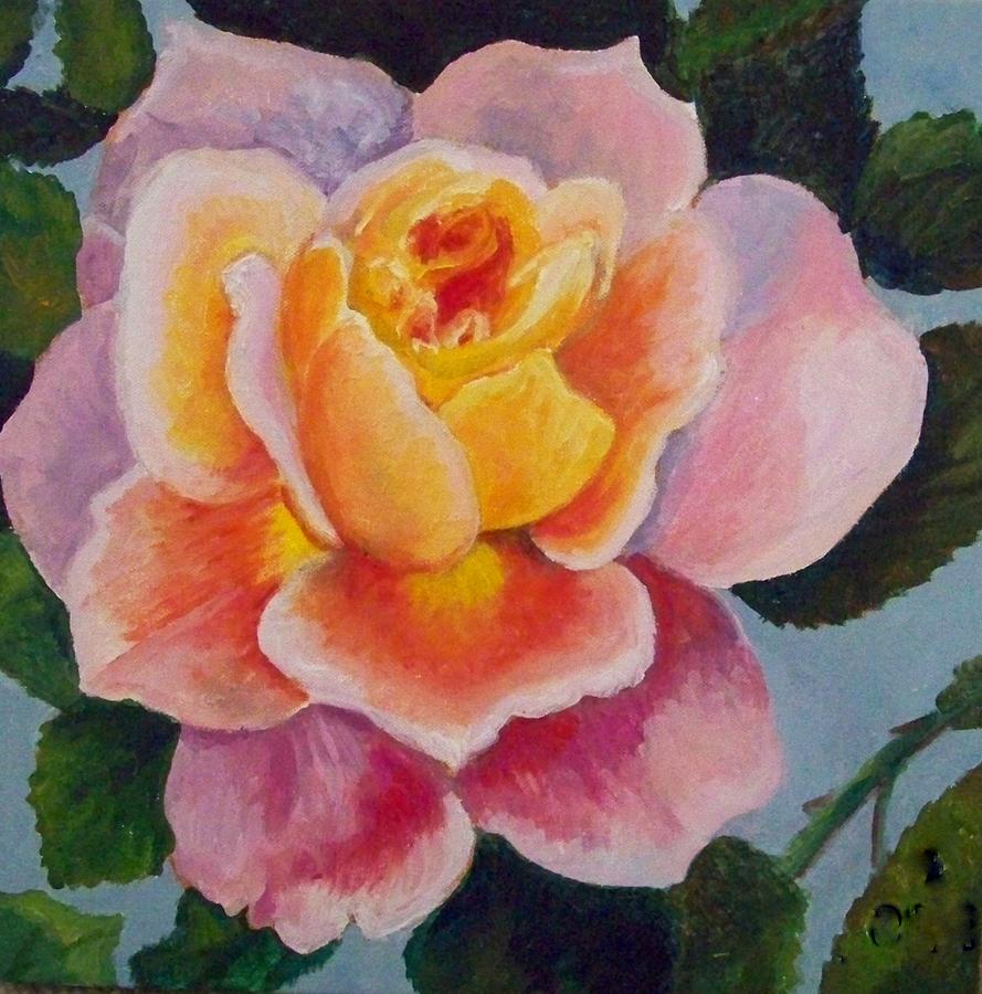 Monet Rose Painting by Rachel Pomeroy Feher - Fine Art America