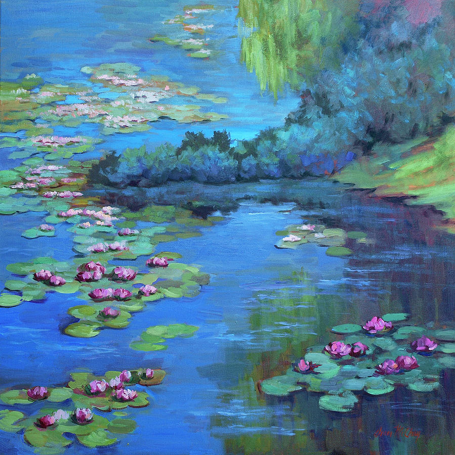 Monets Garden Painting by Diane McClary