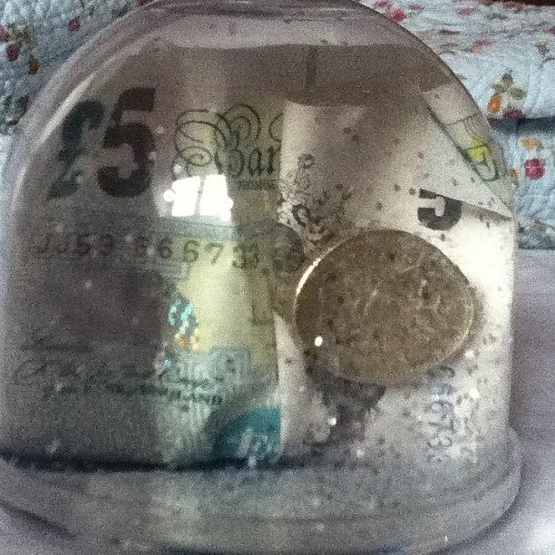 Money In My Snowglobe! :o Photograph by Anna McClean