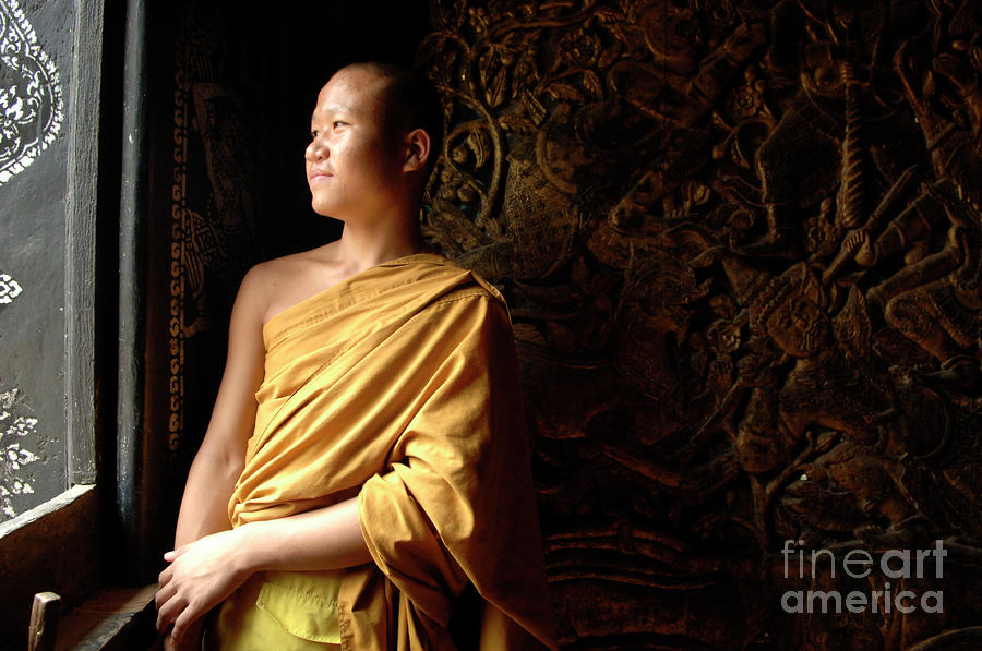 Monk Alex Laos Photograph by Bob Christopher